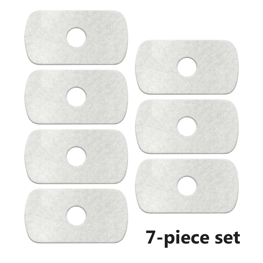 Ensemble de 7 pièces, coussinets rectangulaires en feutre blanc avec trou au centre, parfaits pour diverses applications.