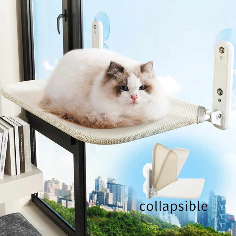 Hamac de Fenêtre Pliable pour Chat - Modèle : "CielDouillet"