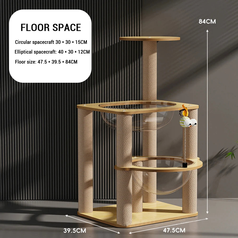 Arbre a chat design avec plateformes multiples - Modèle : "Galacticat"