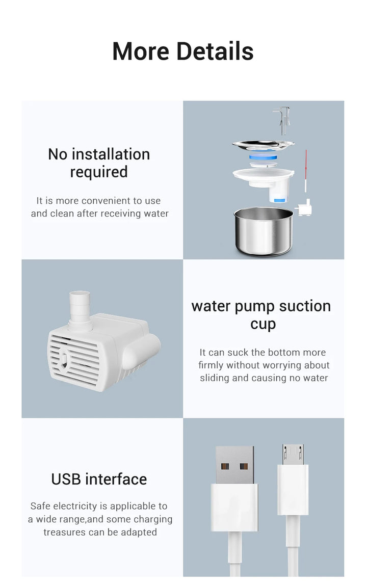 Pompe à eau avec ventouse, blanche, USB, sans installation, pratique pour un usage facile.