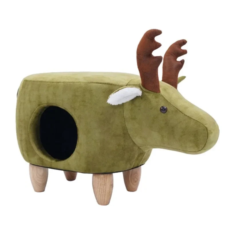 Arbre a chat design pouf en forme de cerf- Modèle HippoHaven