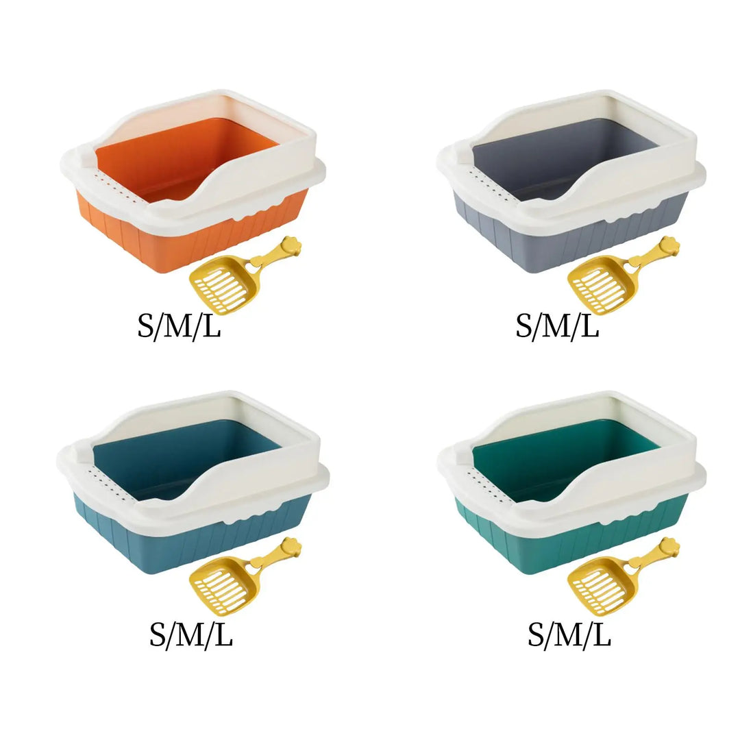 Cat Litter Box with Deep Loo And Scooper for Small And Medium Cats And Bunnies