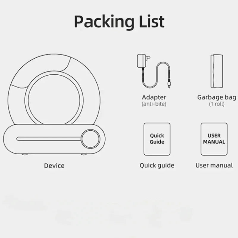 Bac à litière automatique connecté – Modèle "SmartDome 65L Pro"