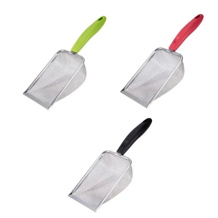 Pelle à litière inox trous fins haute précision – Modèle "FineSift Pro"