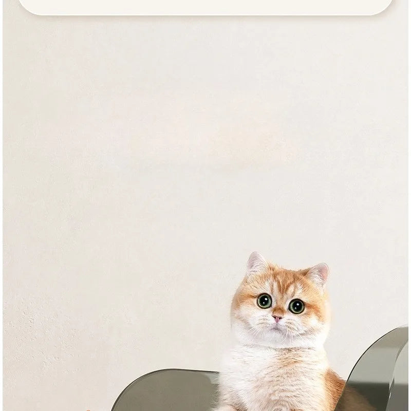 Bac à litière semi-fermé anti-projections avec pelle intégrée – Modèle "CleanEntry"