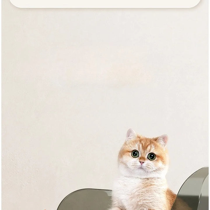 Bac à litière semi-fermé anti-projections avec pelle intégrée – Modèle "CleanEntry"