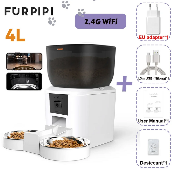 Distributeur automatique pour chat avec caméra "MiaouZen" – Modèle "Maison Connectée"