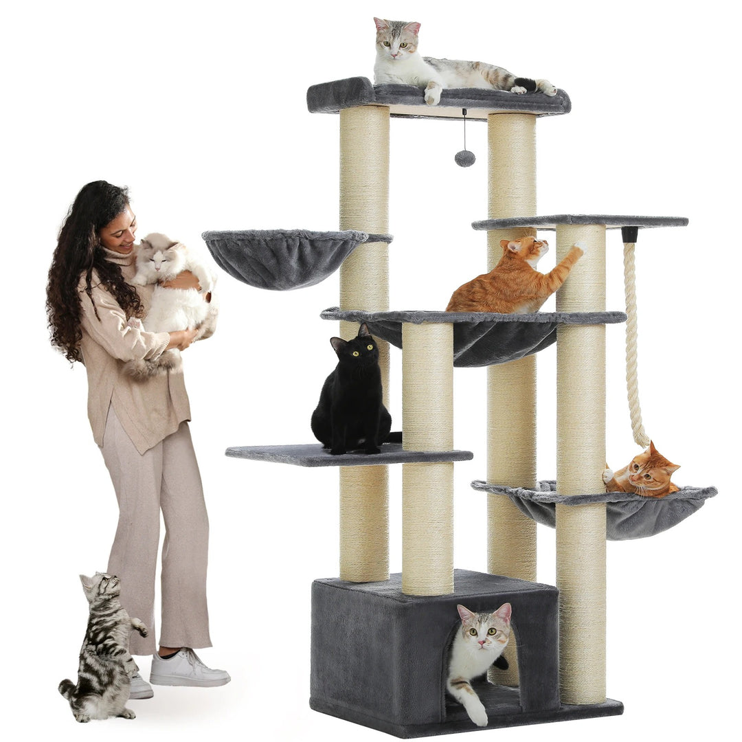 Arbre à chat Maine Coon pour grands chats - Modèle : "MaxiPlaisir"