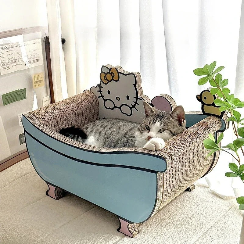 Green Cat Tree - Snowman