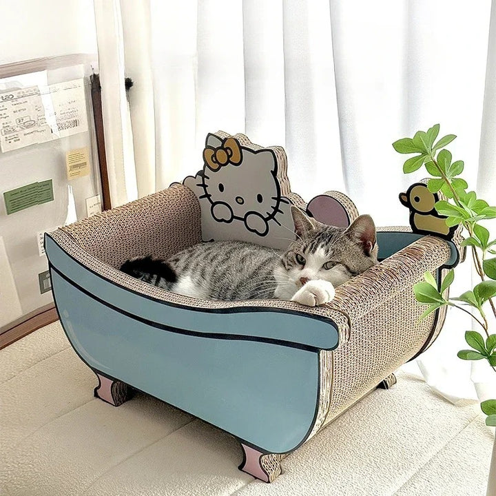 Green Cat Tree - Snowman