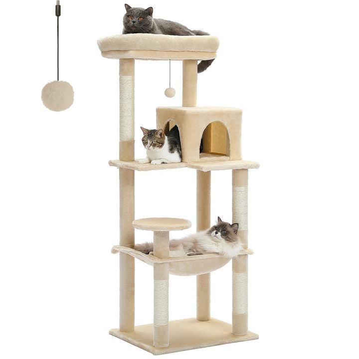 Arbre à chat moderne avec condo et perchoir - Modèle : "MajesticTower"