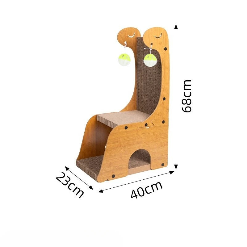 Green Cat Tree - Snowman
