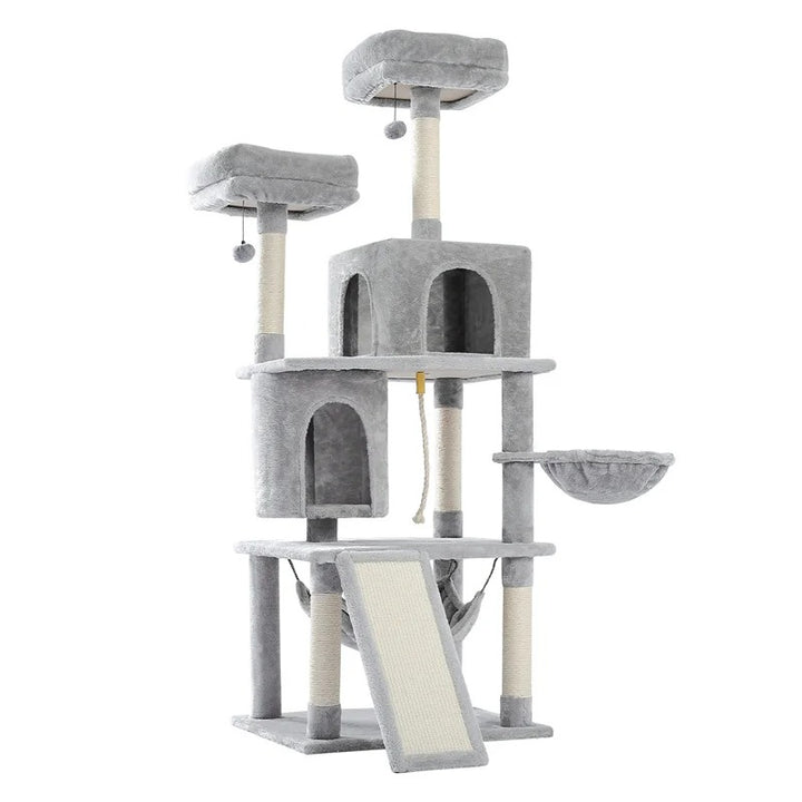 Grey Cat Tree - Perched Nest - L