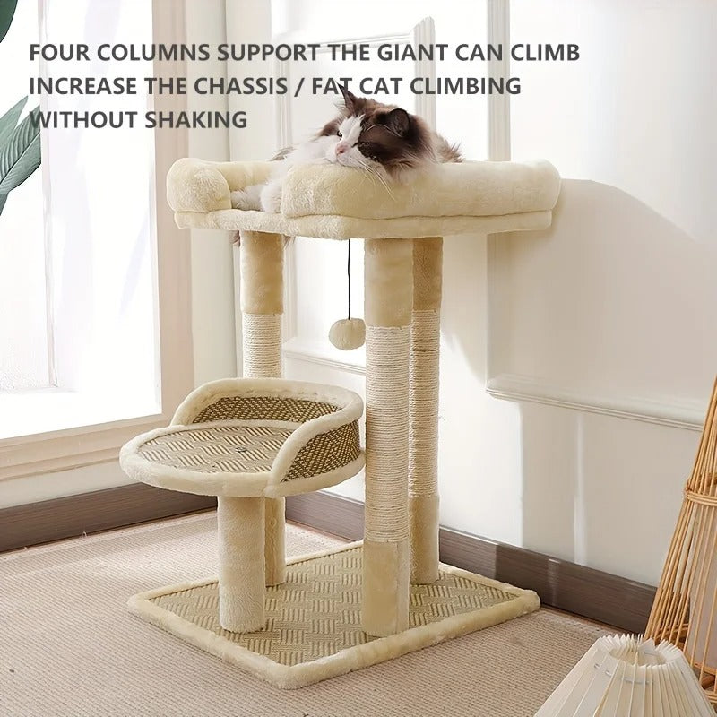 Designer wooden and sisal cat tree - Model: ChicCat