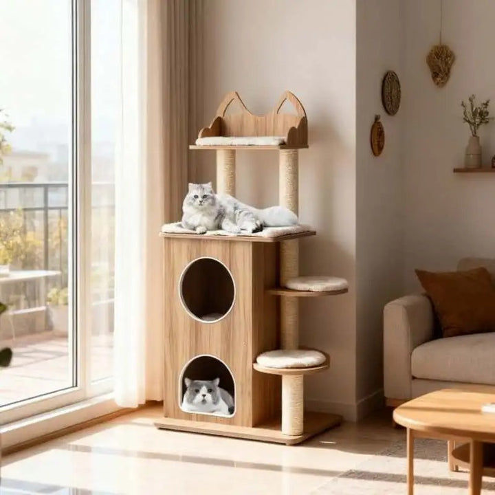 Arbre a chat design en bois - Modèle CozyCondos