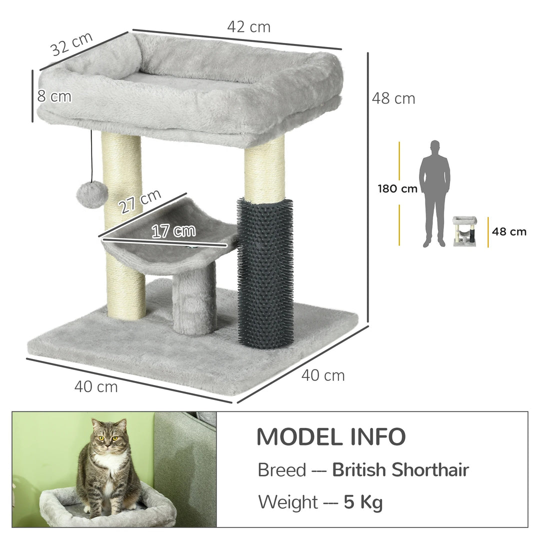 Arbre à chat compact avec tunnel de jeu - Modèle : "TunnelJouet"