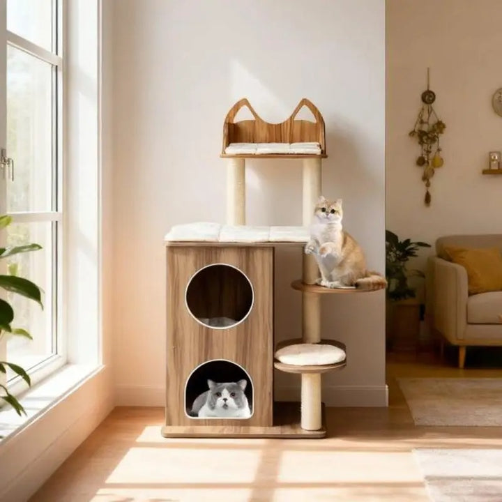Arbre a chat design en bois - Modèle CozyCondos