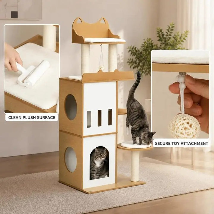 Arbre a chat design en bois - Modèle CozyCondos