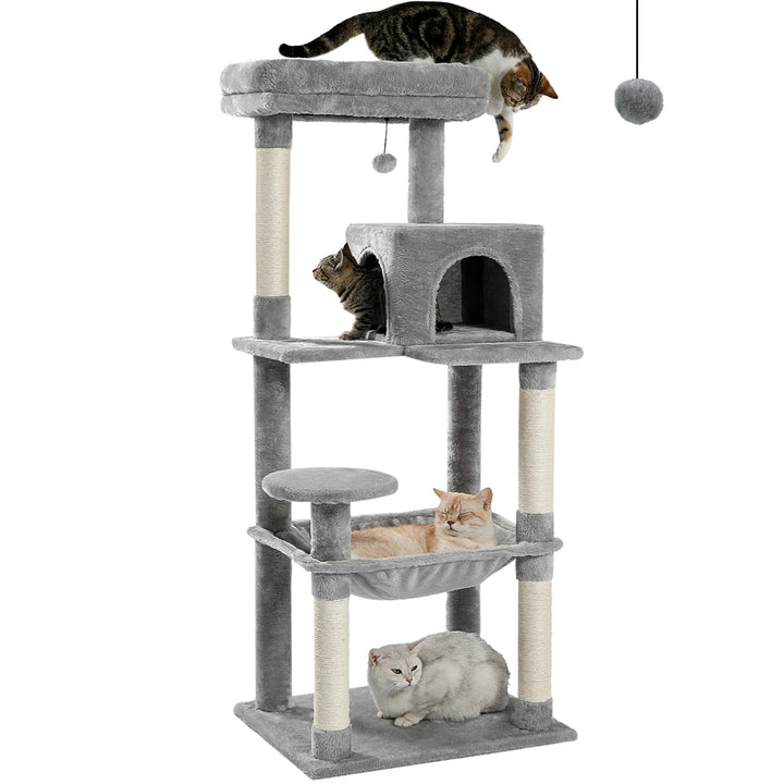 Arbre à chat moderne avec condo et perchoir - Modèle : "MajesticTower"