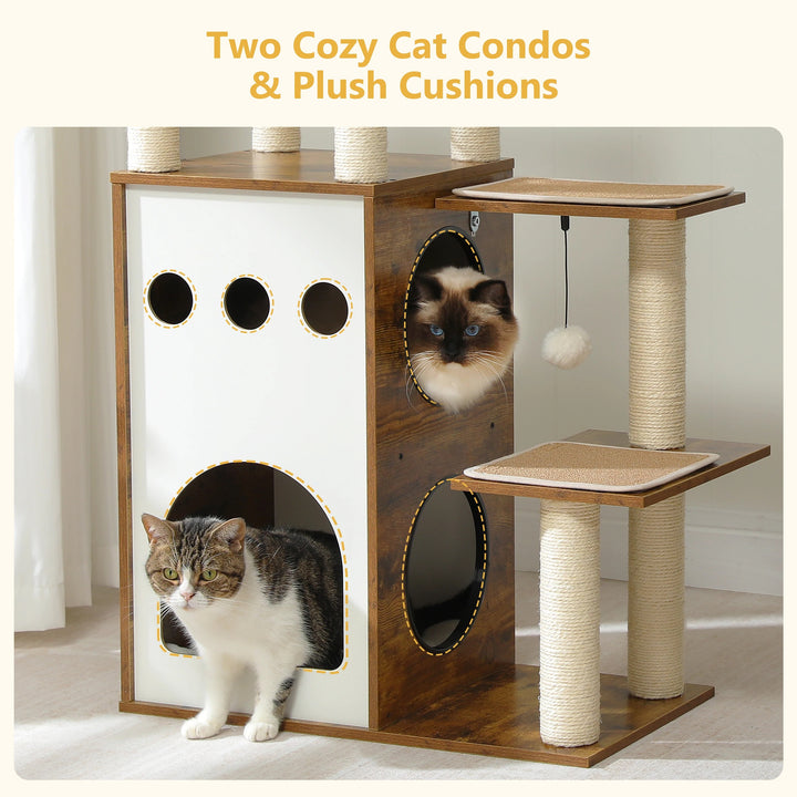 Arbre a chat design en bois - Modèle CozyCondos