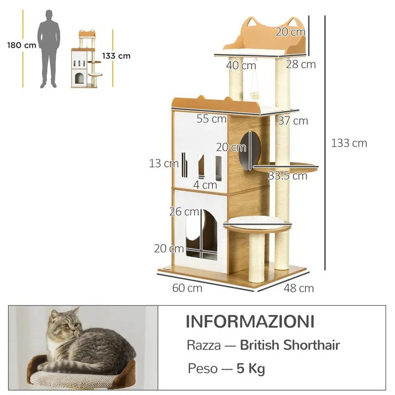 Arbre a chat design en bois - Modèle CozyCondos