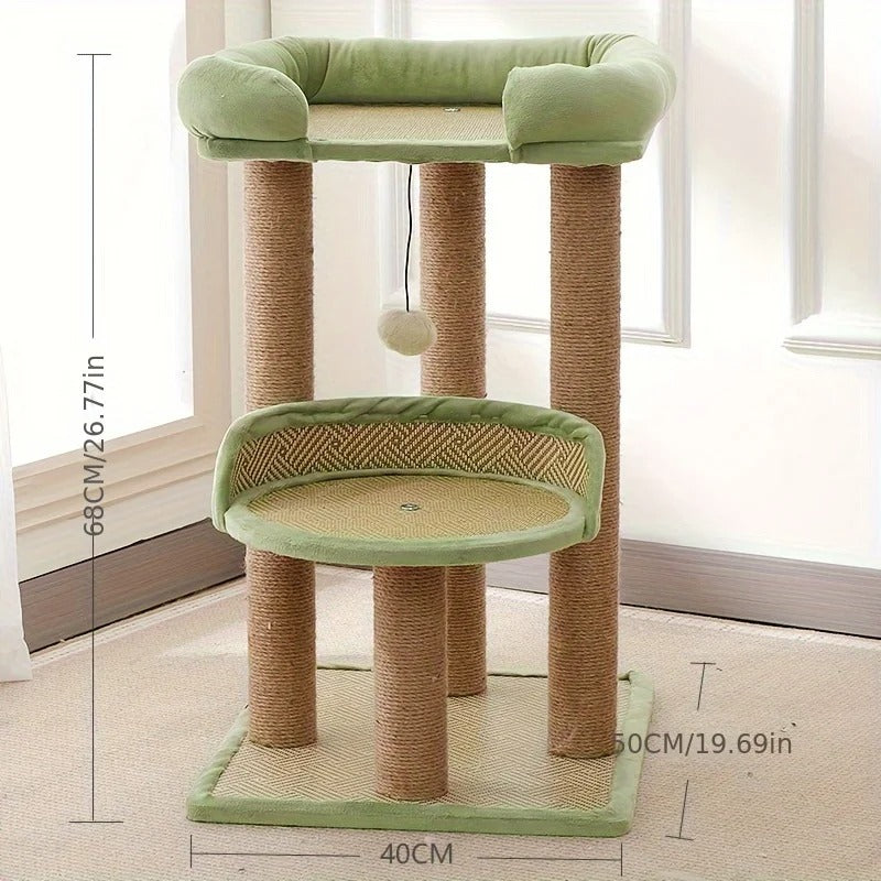 Designer wooden and sisal cat tree - Model: ChicCat