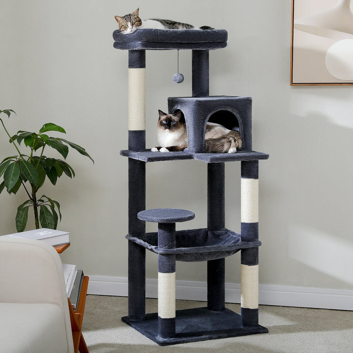 Arbre à chat moderne avec condo et perchoir - Modèle : "MajesticTower"