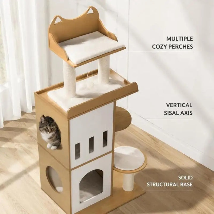 Arbre a chat design en bois - Modèle CozyCondos