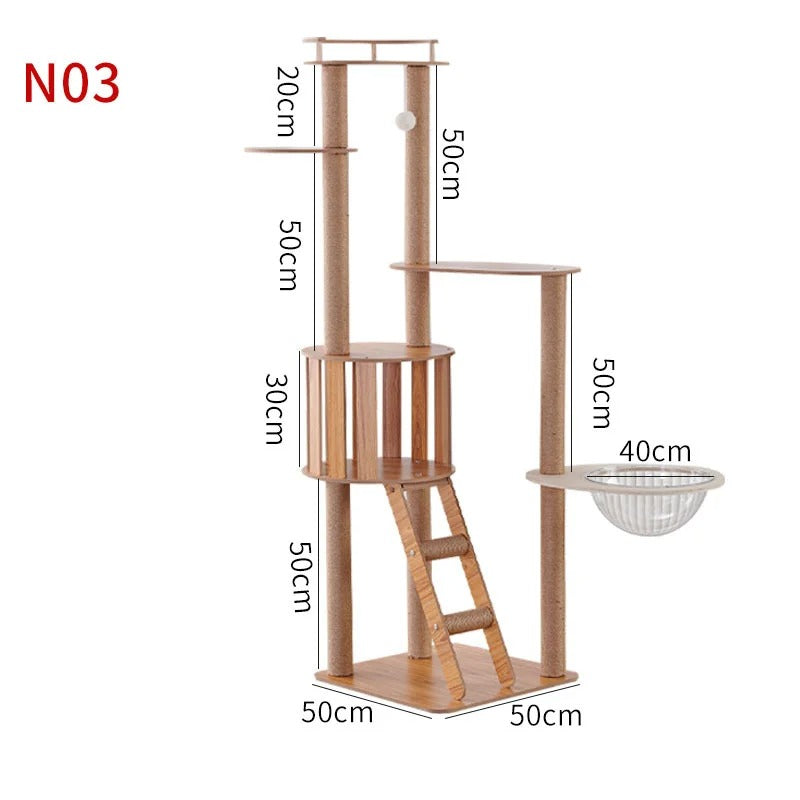 Arbre à chat bois massif - Nature'Cat