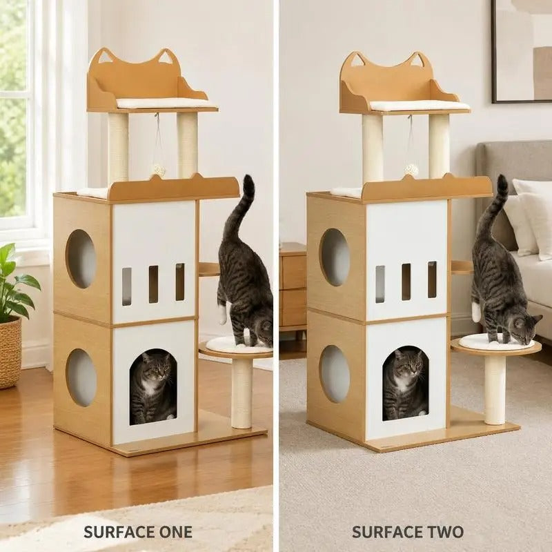 Arbre a chat design en bois - Modèle CozyCondos