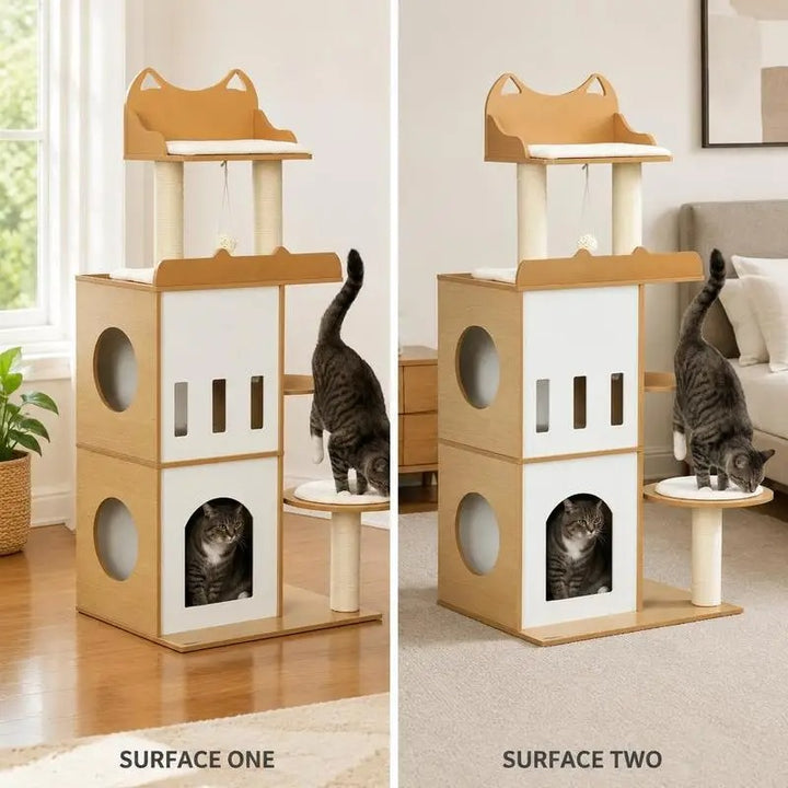 Arbre a chat design en bois - Modèle CozyCondos