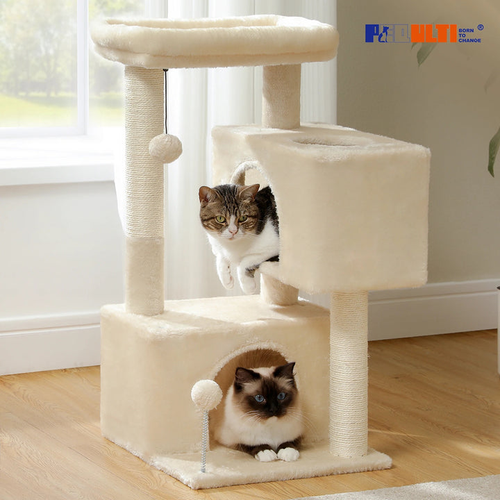 Maison pour chat avec griffoir et cactus - Modèle : "CactusCat"