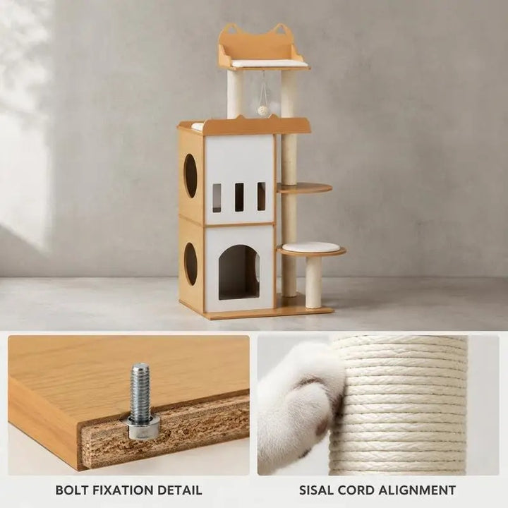Arbre a chat design en bois - Modèle CozyCondos
