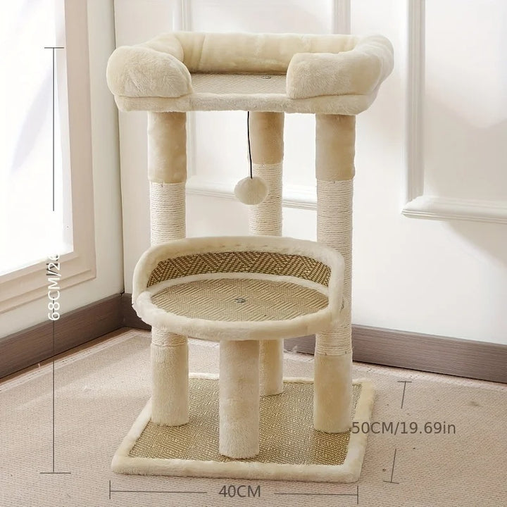Designer wooden and sisal cat tree - Model: ChicCat