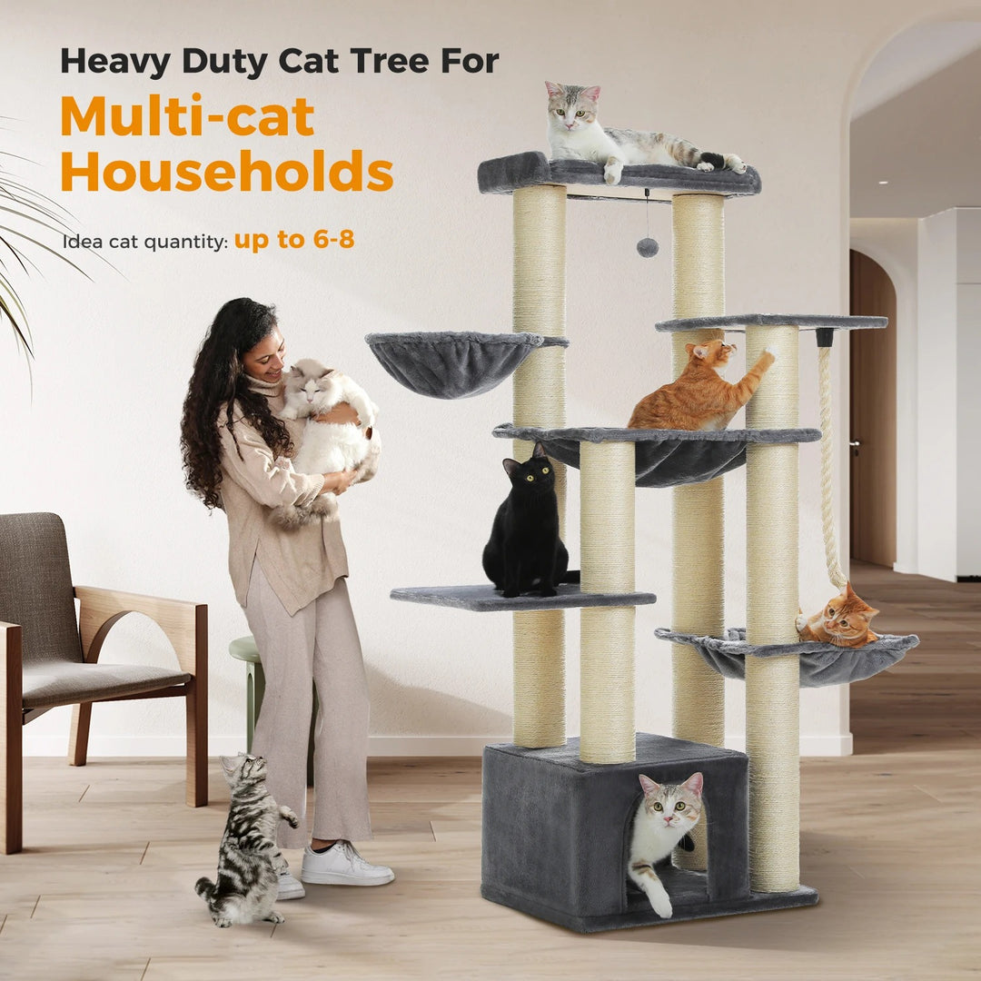 Arbre à chat Maine Coon pour grands chats - Modèle : "MaxiPlaisir"