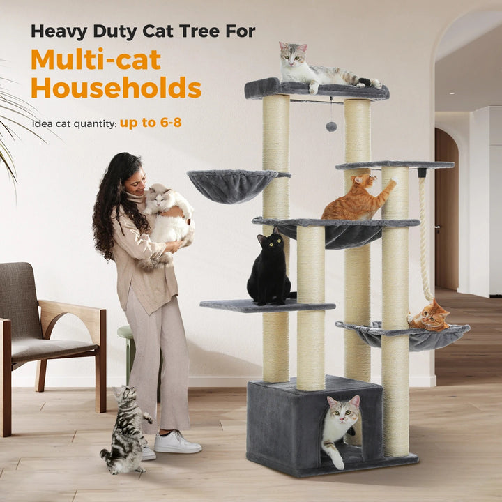 Arbre à chat Maine Coon pour grands chats - Modèle : "MaxiPlaisir"