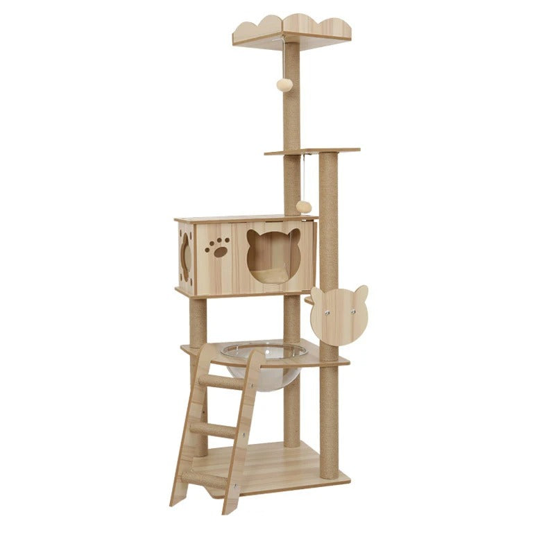 Arbre à Chat cabane en Bois - Modèle "CabaneCat"