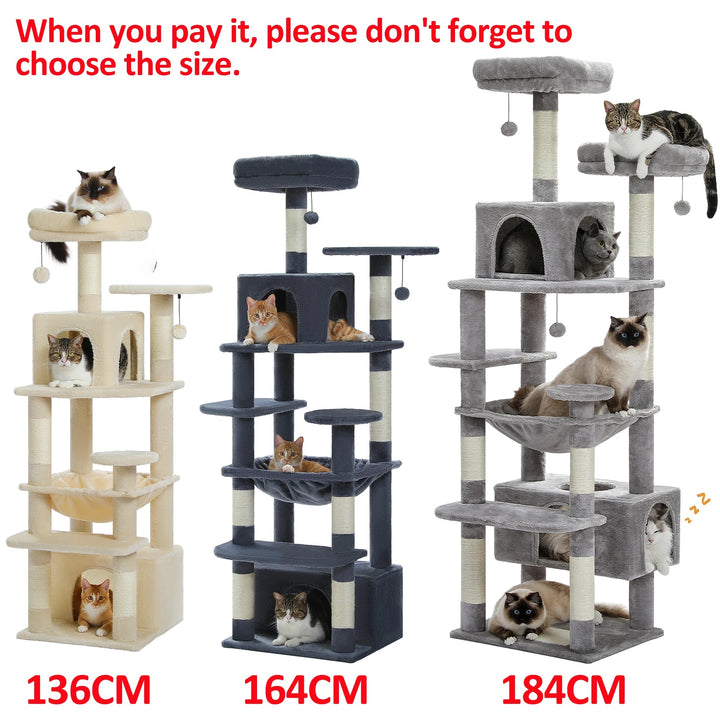 Designer cat tree with litter box - Model: "FélinLuxe"
