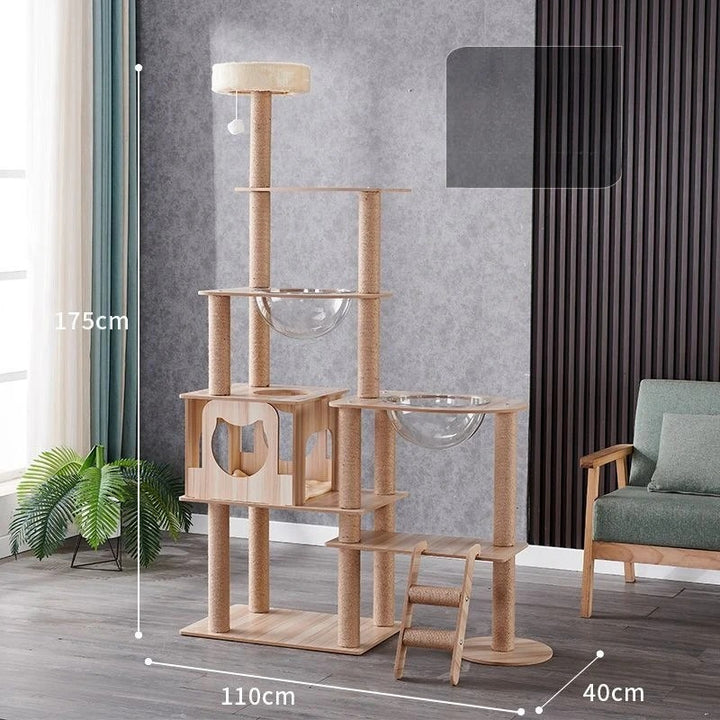 Arbre à chat en bois naturel et design - "CatForest"