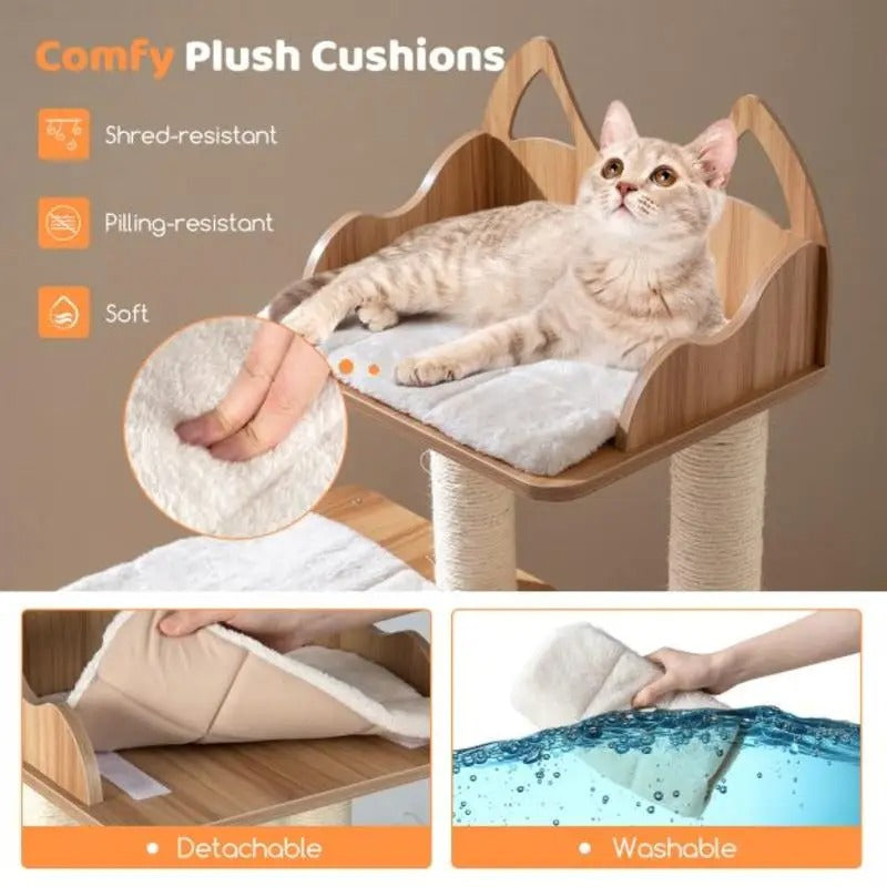 Arbre a chat design en bois - Modèle CozyCondos