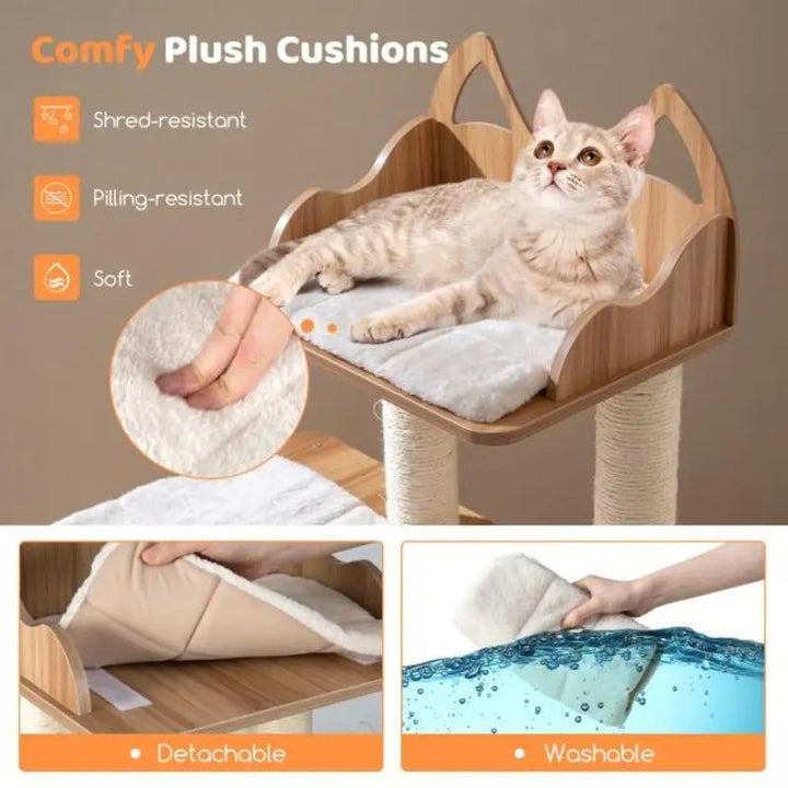Arbre a chat design en bois - Modèle CozyCondos
