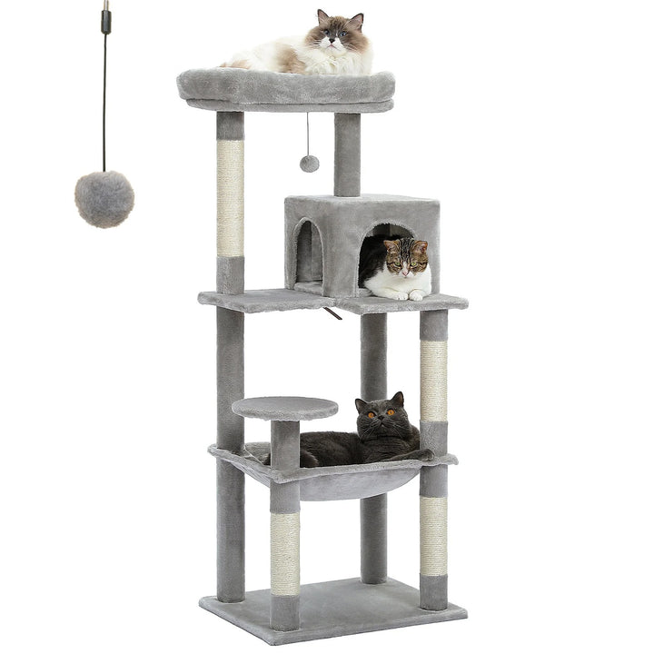 Arbre à chat moderne avec condo et perchoir - Modèle : "MajesticTower"