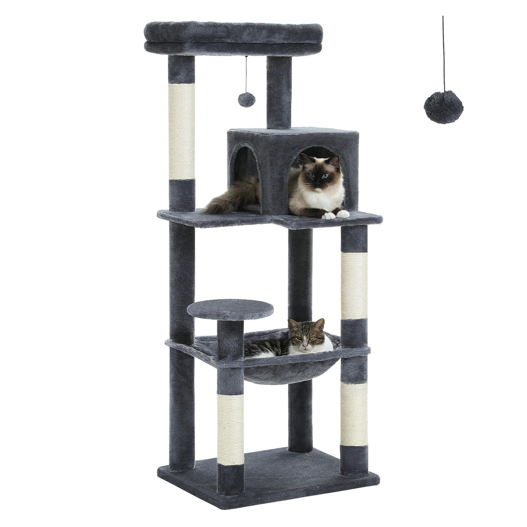 Arbre à chat moderne avec condo et perchoir - Modèle : "MajesticTower"