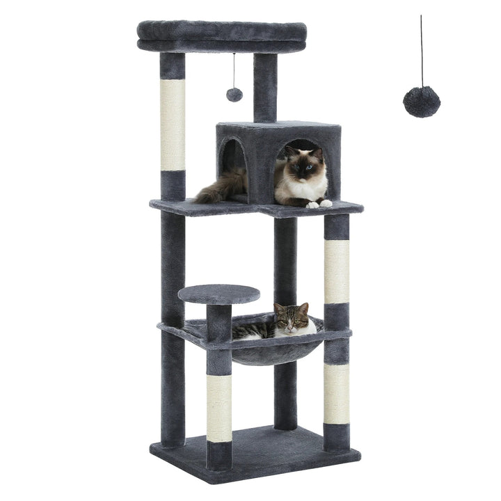 Arbre à chat moderne avec condo et perchoir - Modèle : "MajesticTower"