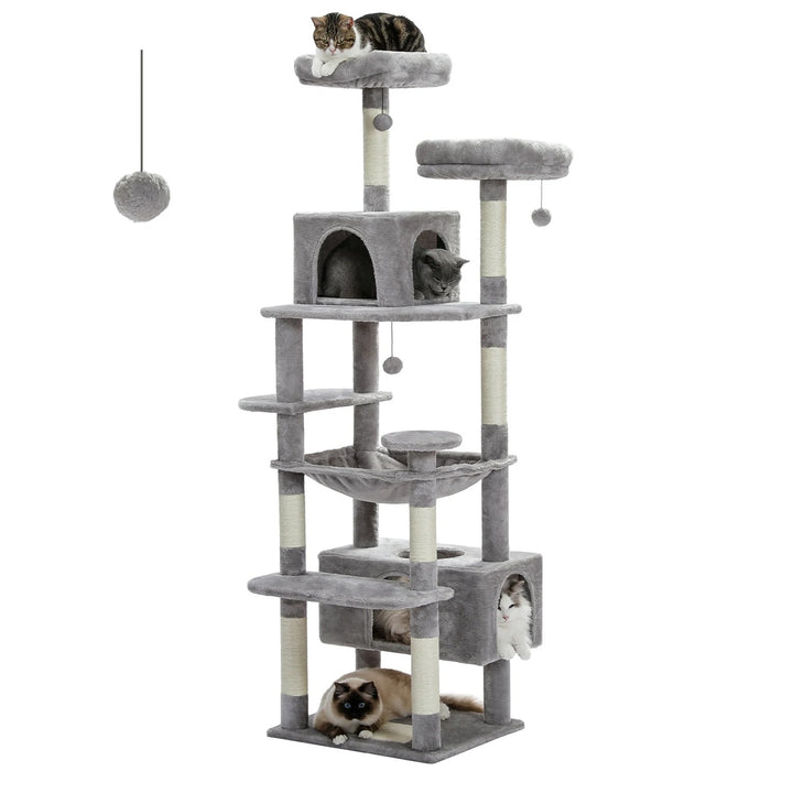 Designer cat tree with litter box - Model: "FélinLuxe"